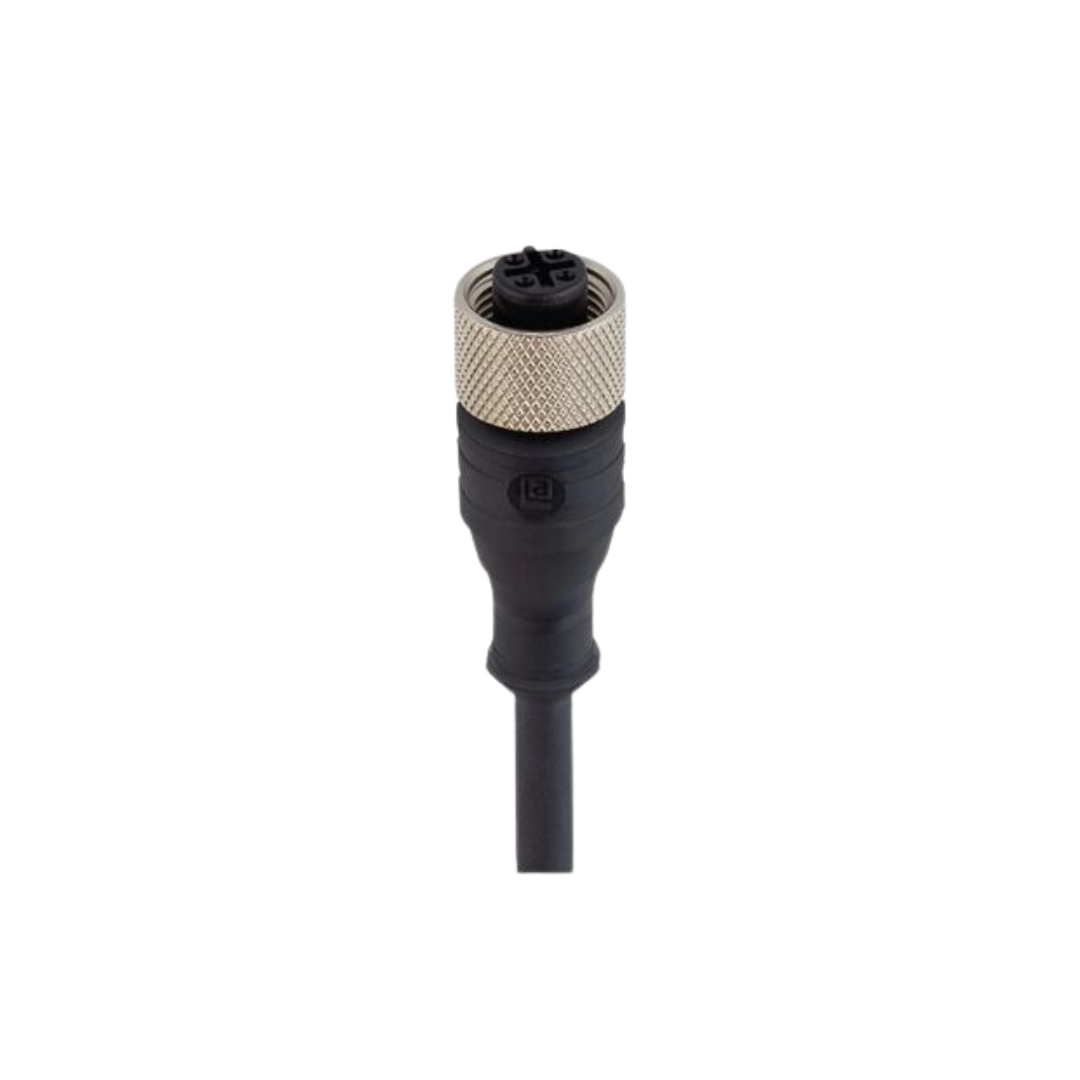 M12 B-coded female Trans body PUR black 4wire